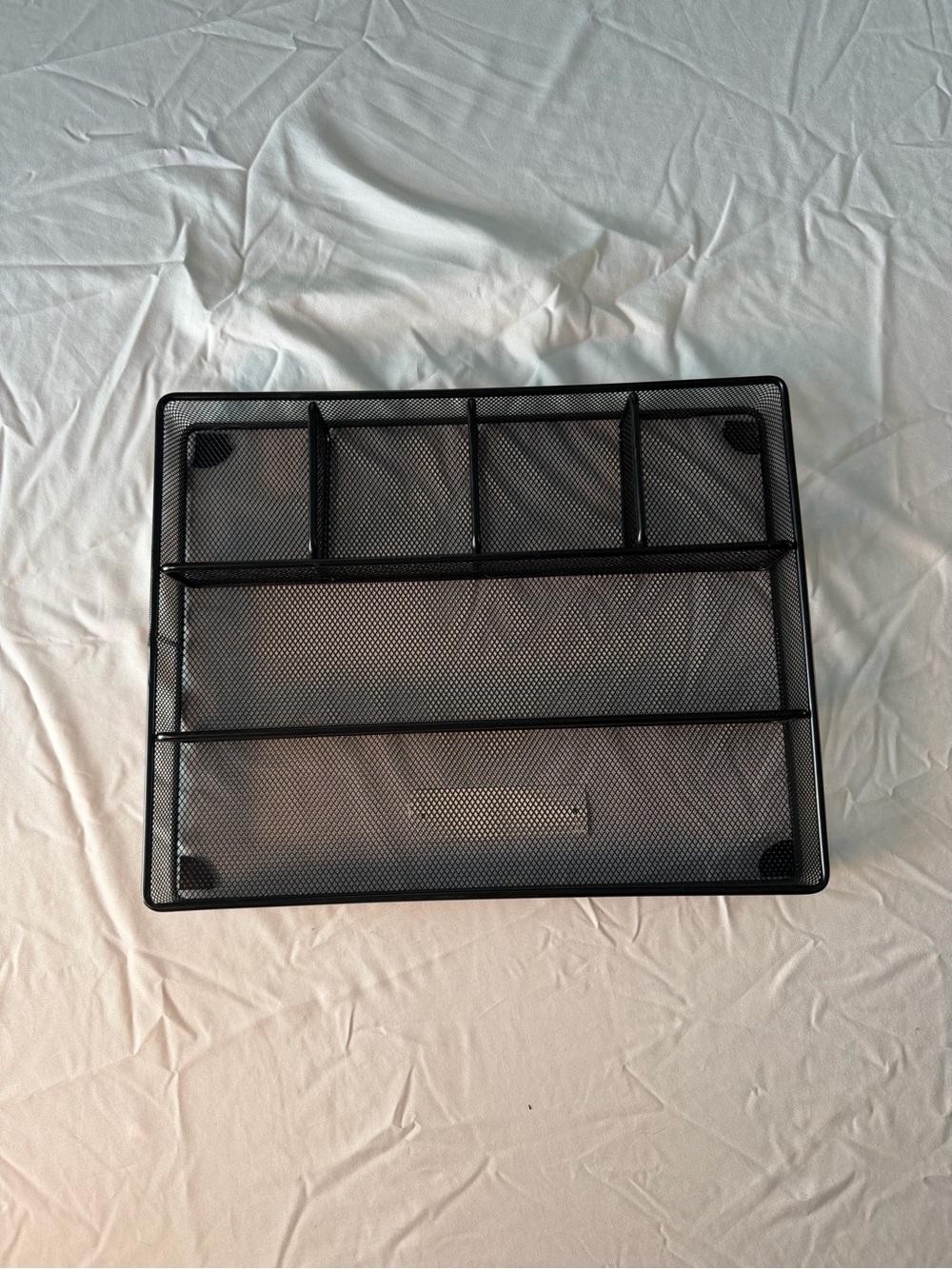 Brenton Studio Black Metal Mesh 6-Compartment Drawer Organizer 15 x 12